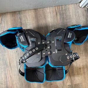 NEW Black and Blue ChampPro Football Shoulder Pads